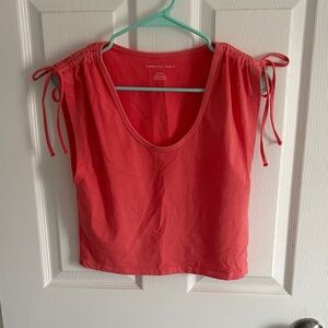 American Eagle Outfitters Red Crop Top